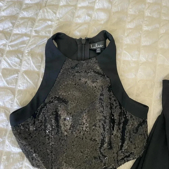 Lulus black chiffon sequin maxi dress - Picture 6 of 13